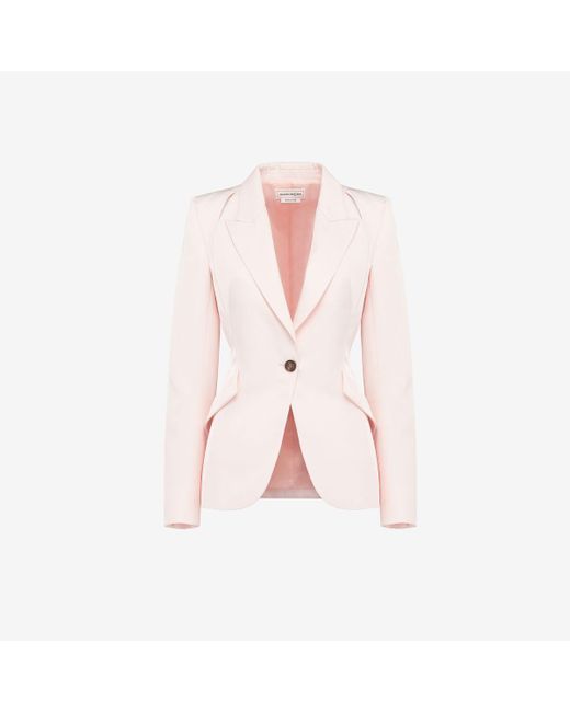 Giacca monopetto con cut-out di Alexander McQueen in Pink