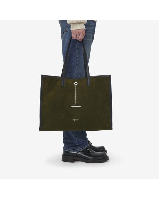 メンズ Alexander McQueen Mcqueen ペンダント トートバッグ Green