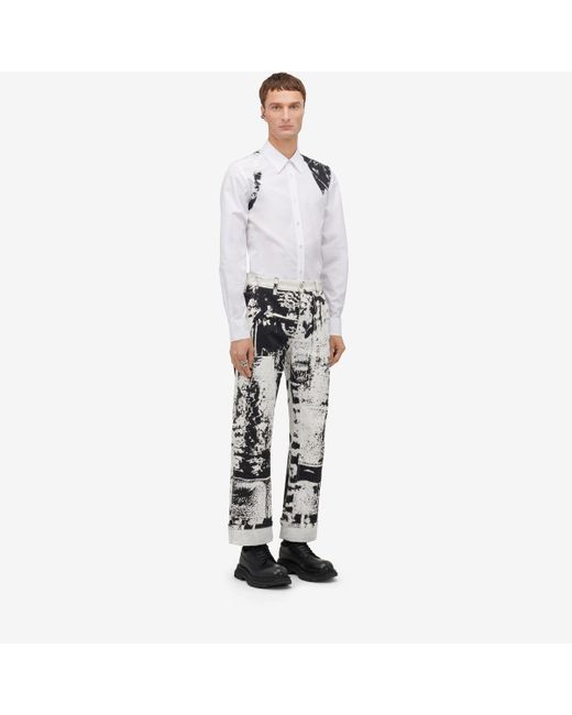 Alexander McQueen Fold Harness Hemd in White für Herren