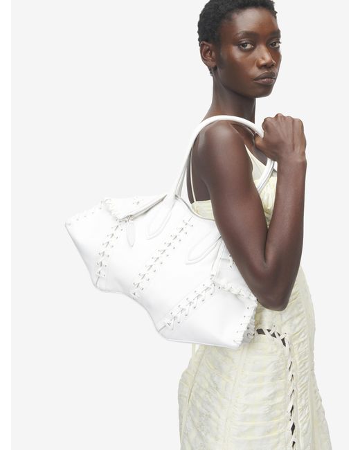 McQueen White Manta Bag