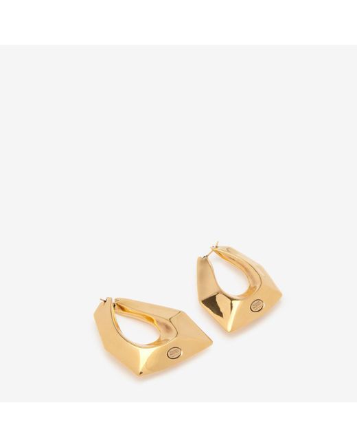 Alexander McQueen Metallic Gold Modernist Earrings