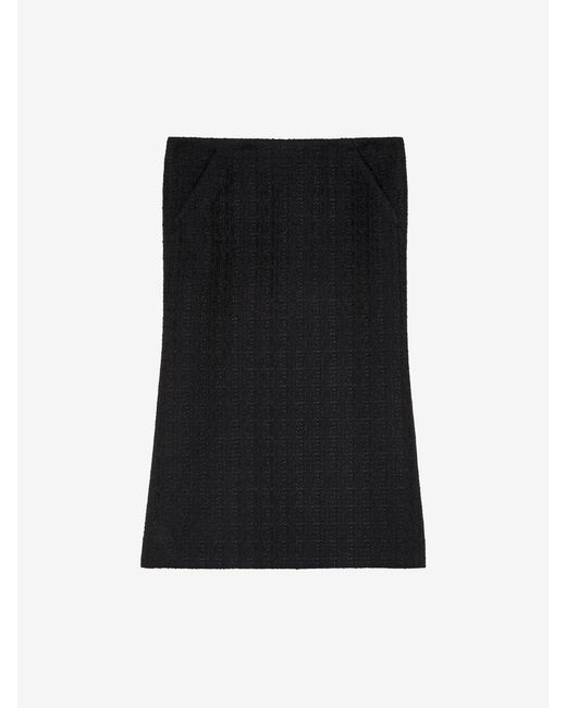 McQueen Black Light Tweed Bumster Skirt