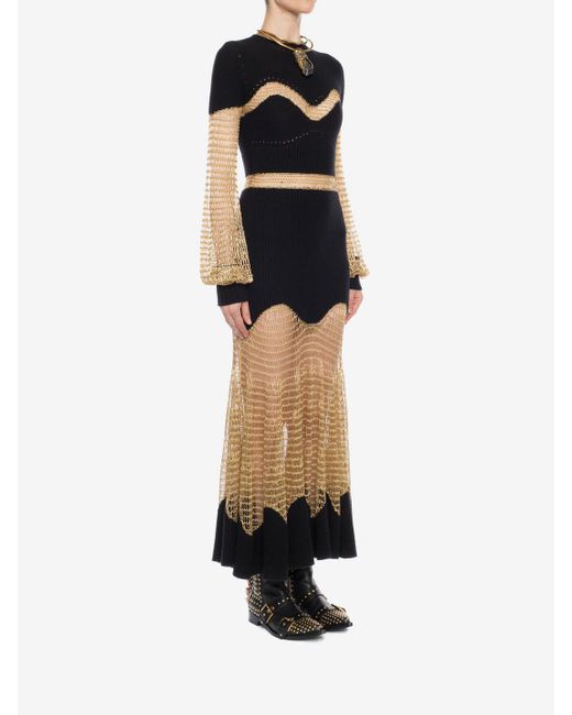 Metallic Mesh Knit Dress 
