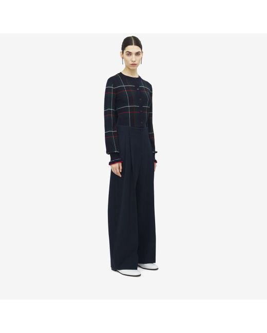 Alexander McQueen ワイドレッグ テーラードパンツ Blue