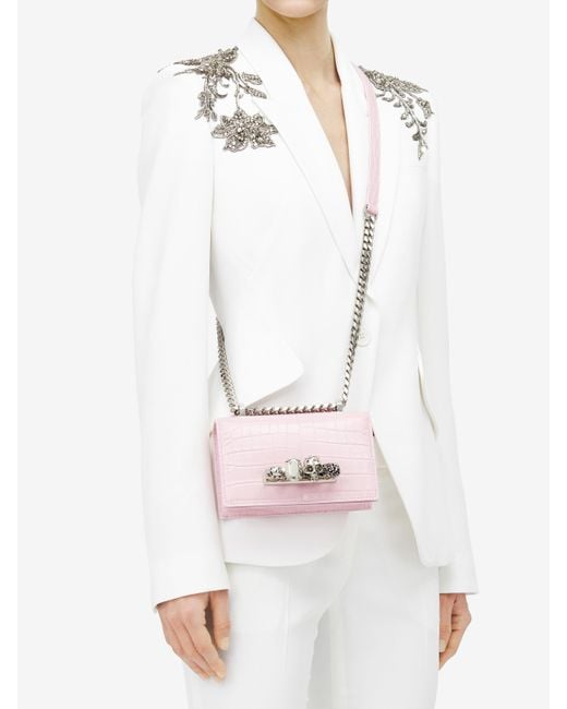 Alexander McQueen Pink Mini Jewelled Satchel