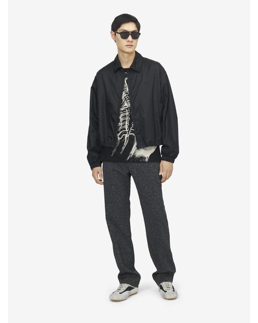 McQueen Blue Skull Jacquard Jacket for men