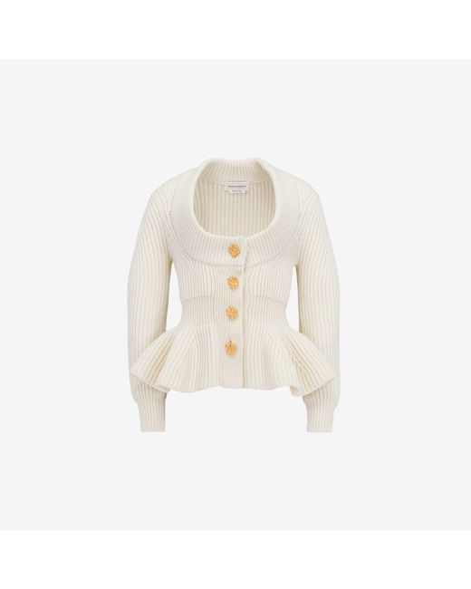 White hotsell peplum cardigan
