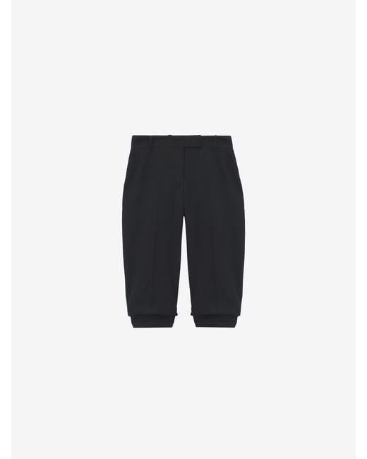McQueen Blue Tailored Capri Trousers