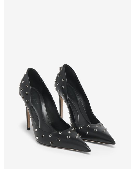 McQueen Black Skull Pump