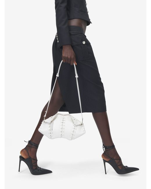 McQueen White Manta Clutch
