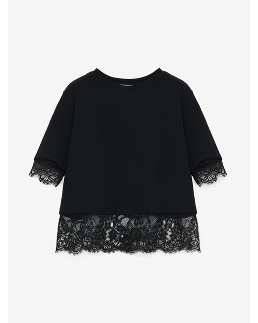 McQueen Blue Lace Detail T-Shirt