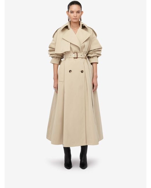 Alexander McQueen Natural Military Trench Coat