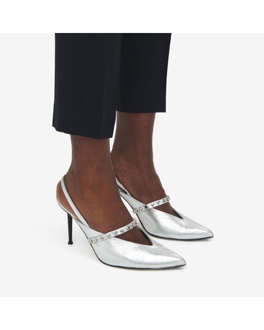 Alexander McQueen レベル スリングバック White