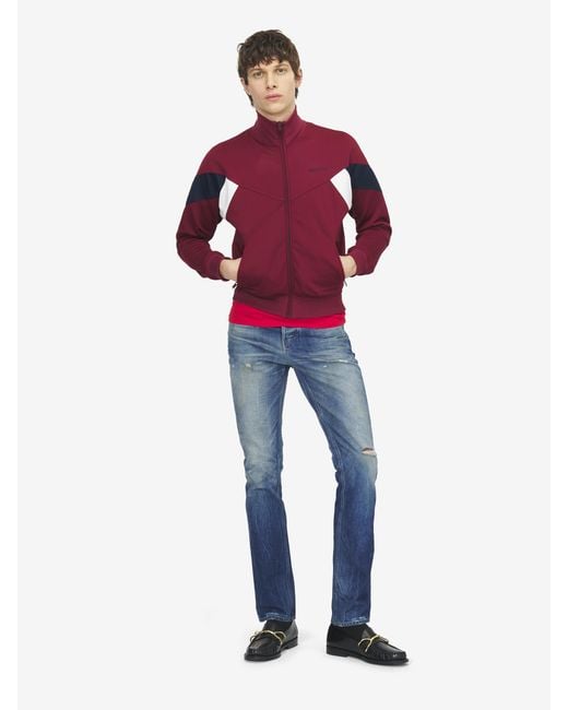 McQueen Red Logo Track Jacket for men
