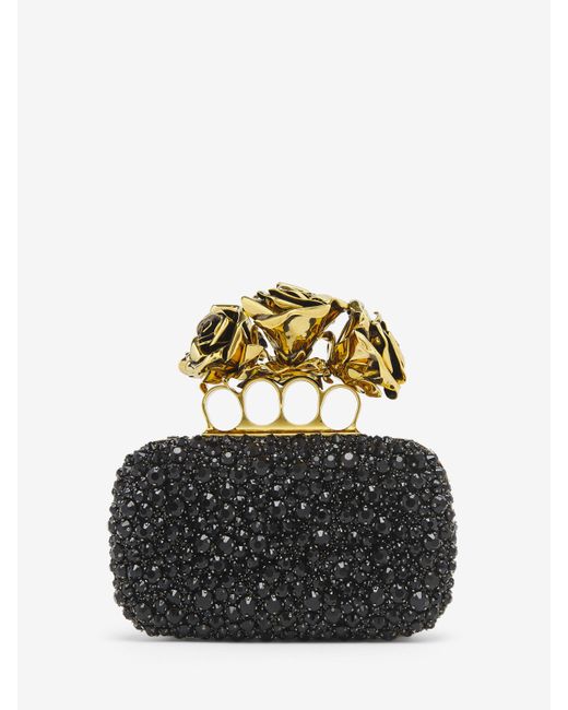 Alexander McQueen ローズ ナックル クラッチ Black
