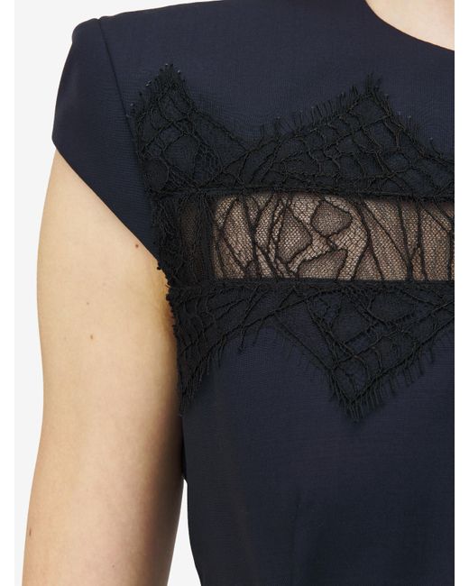 Alexander McQueen テーラード ペンシルドレス Blue