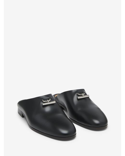 Alexander McQueen Black T-Bar Slip On Mule for men