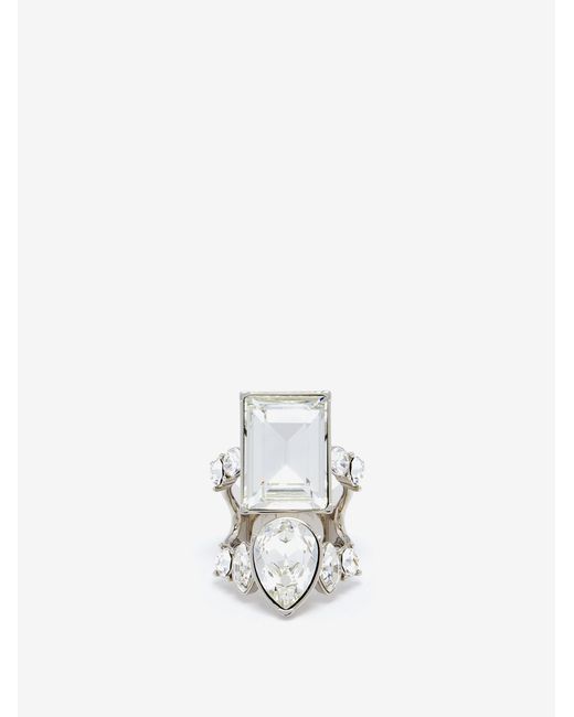 McQueen White Cocktail Ring