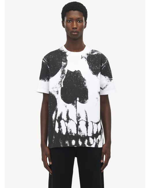 Alexander McQueen White Exploded Skull T-Shirt for men