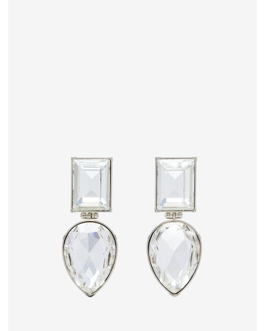 Boucles D'Oreilles Cocktail Alexander McQueen en coloris White