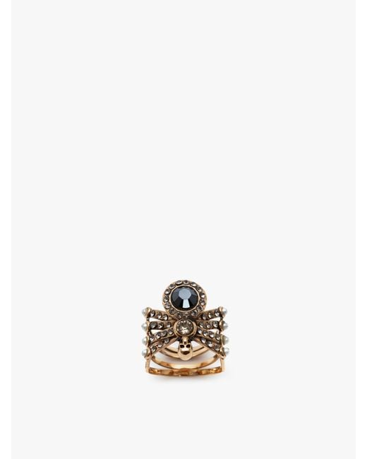 McQueen White Spinnenring