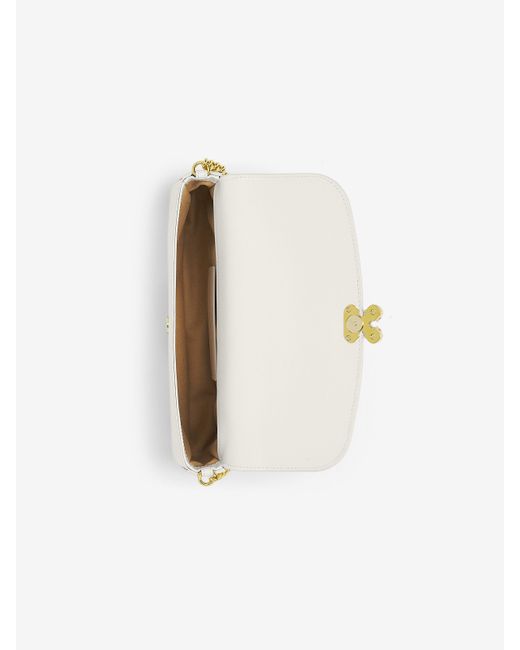 Alexander McQueen Natural White Skull Flower Bag