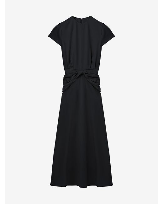 Abito Midi Con Nodo di Alexander McQueen in Black