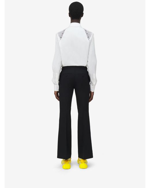 メンズ Alexander McQueen レース ハーネス シャツ White