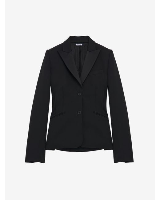 McQueen Blue Single-Breasted Jacket