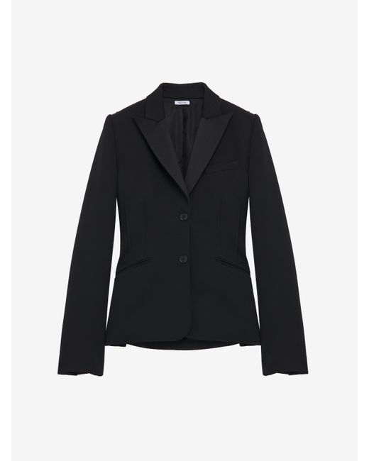 Alexander McQueen Blue Single-Breasted Jacket