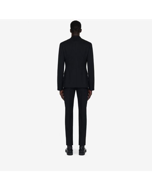 Giacca monopetto harness di Alexander McQueen in Black da Uomo