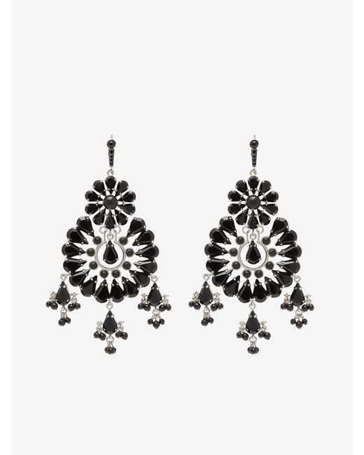 McQueen White Lustre Ohrringe