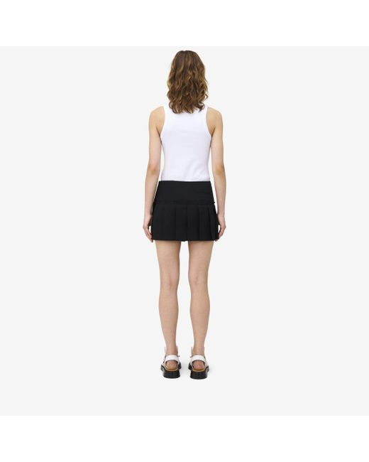 Alexander McQueen キルト プリーツ ミニスカート Black