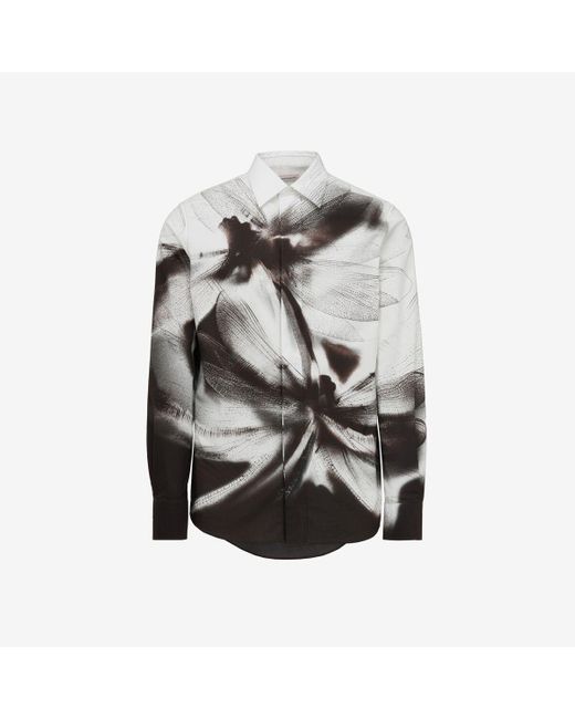 Alexander McQueen Hemd mit dragonfly-shadow-motiv in Gray für Herren