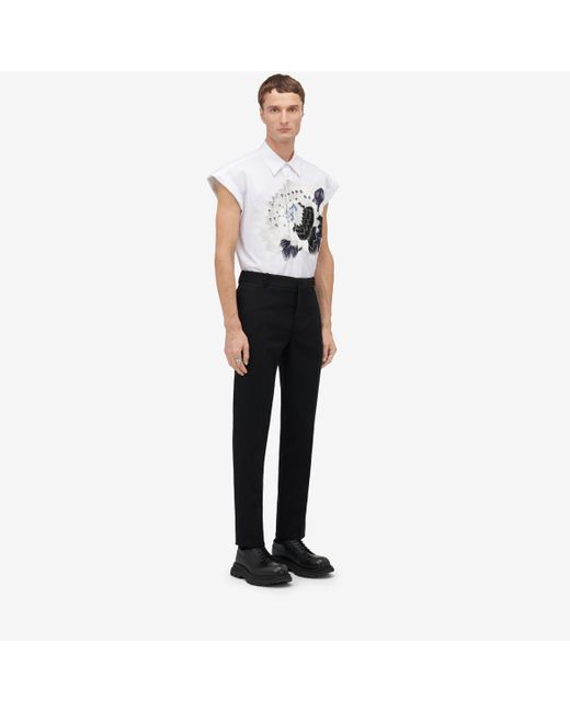 Alexander McQueen Ärmelloses hemd mit dutch flower-motiv in White für Herren