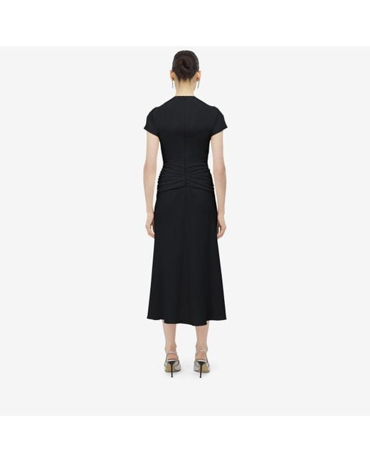 Alexander McQueen ノット ウエスト ミディドレス Black