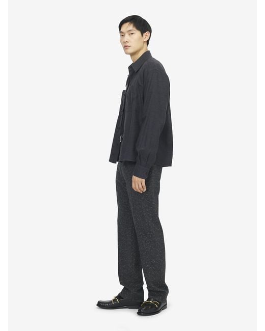 McQueen Blue Harness Overshirt for men