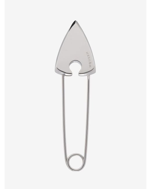 Alexander McQueen White Arrow Safety Pin Brooch