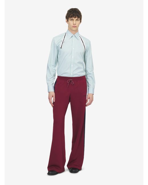 McQueen Blue Logo Harness Shirt for men