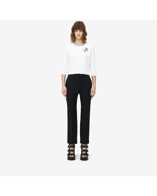 Alexander McQueen バンシー エンブロイダリー カーディガン White