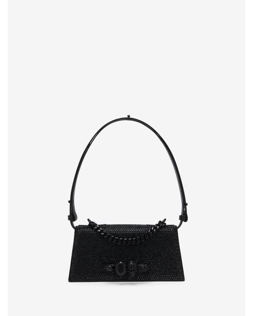 Borsa Jewelled Mini A Spalla di McQueen in Black