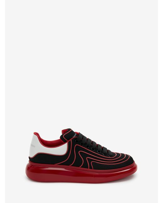 Alexander McQueen Red Black Oversized Sneaker for men