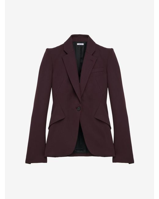 Alexander McQueen Purple Single-Breasted Jacket