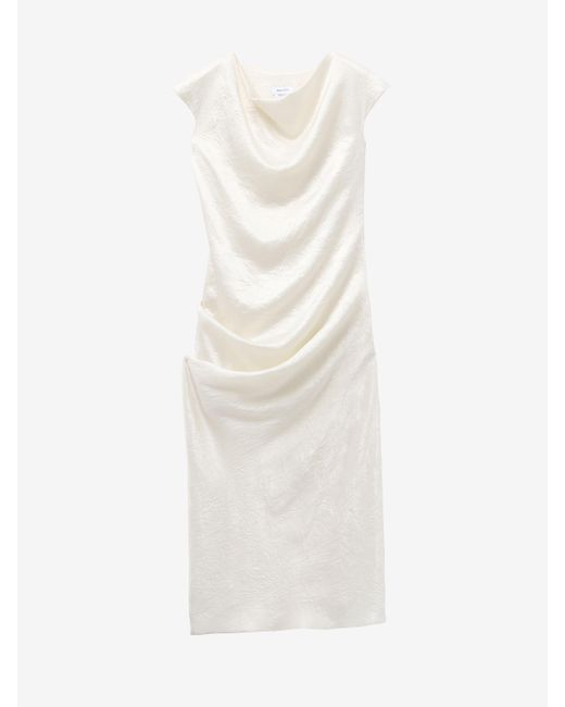 Alexander McQueen White Asymmetrisch Fallendes Kleid