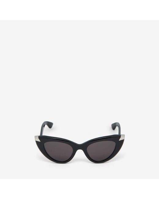 Alexander McQueen Black Punk Rivet Cat-eye Sunglasses