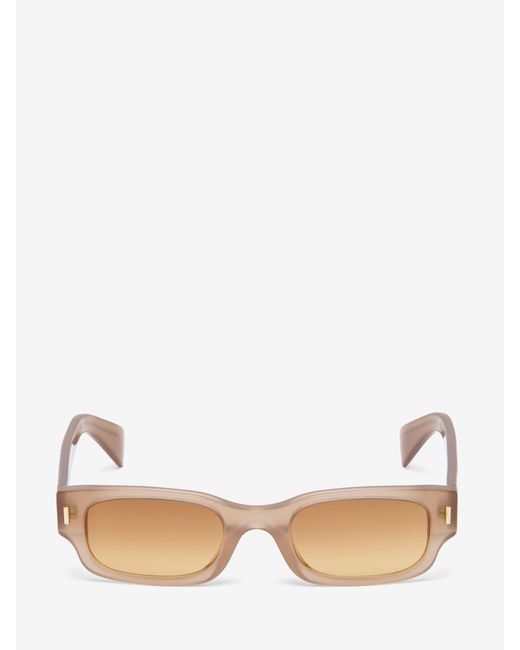McQueen Natural T-Bar Rivet Panthos Sunglasses