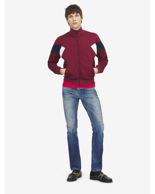 McQueen Red Logo Track Jacket for men