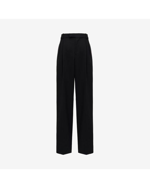 Pantalon baggy plissé Alexander McQueen pour homme en coloris Black