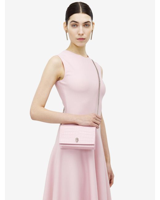 Borsa Skull Piccola di Alexander McQueen in Pink