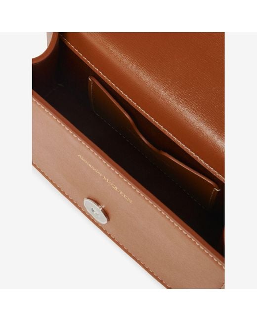 Alexander McQueen Brown Mini jewelled satchel
